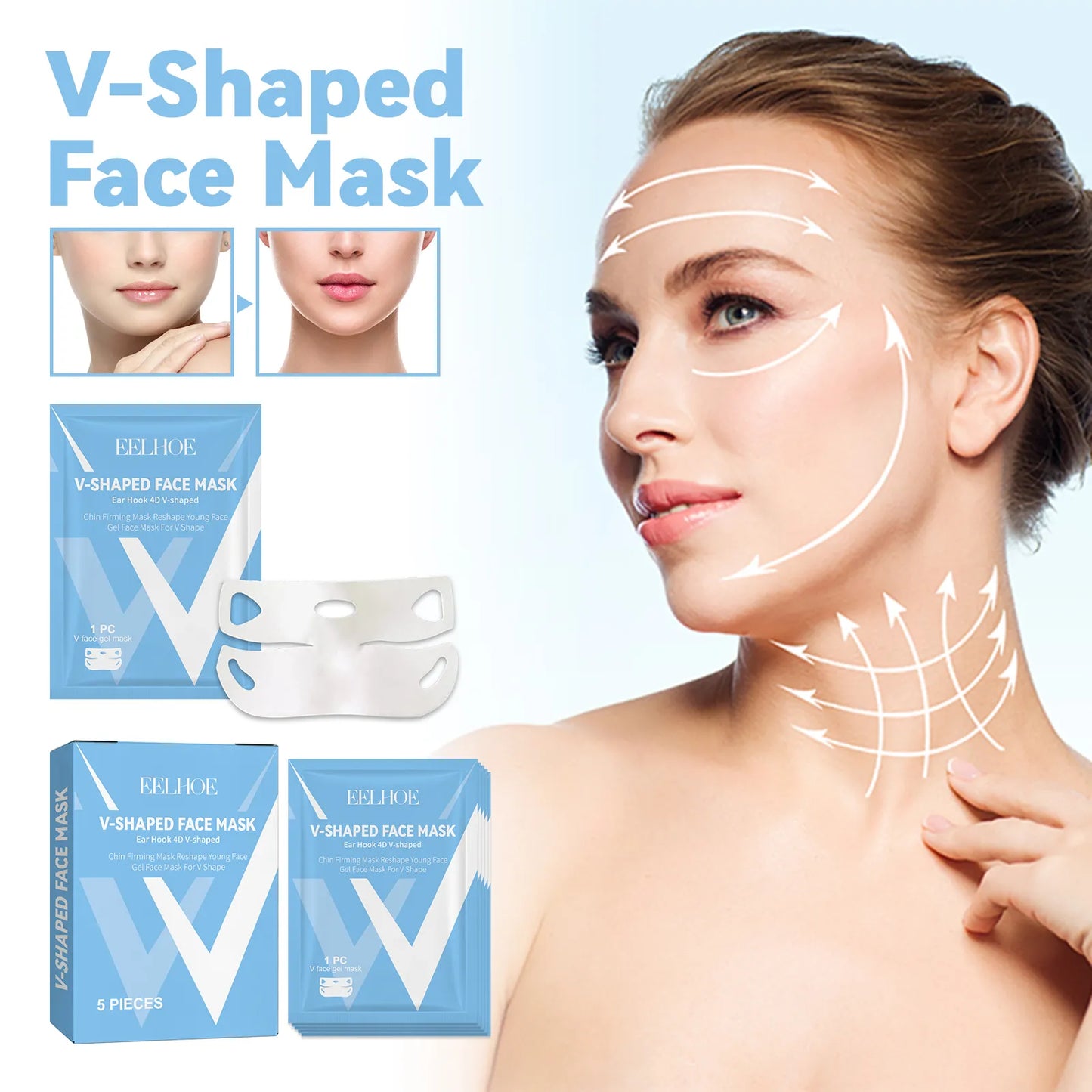 How to use V-Lifting Face Mask – Facial lifting and firming patch demonstration