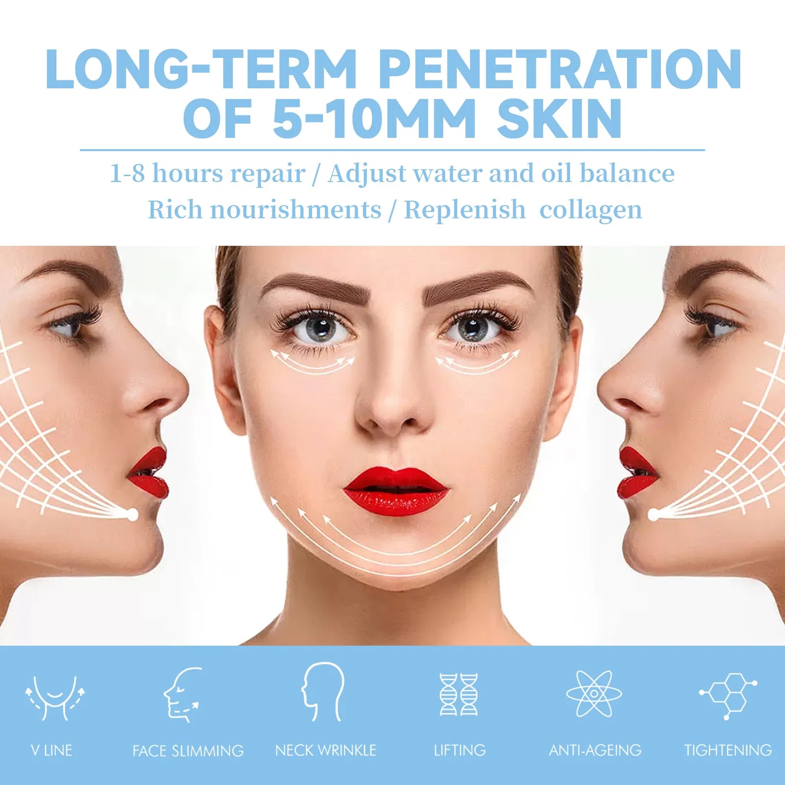 Long-term skin benefits of V-Shaped Mask – lifting, anti-aging, hydration
